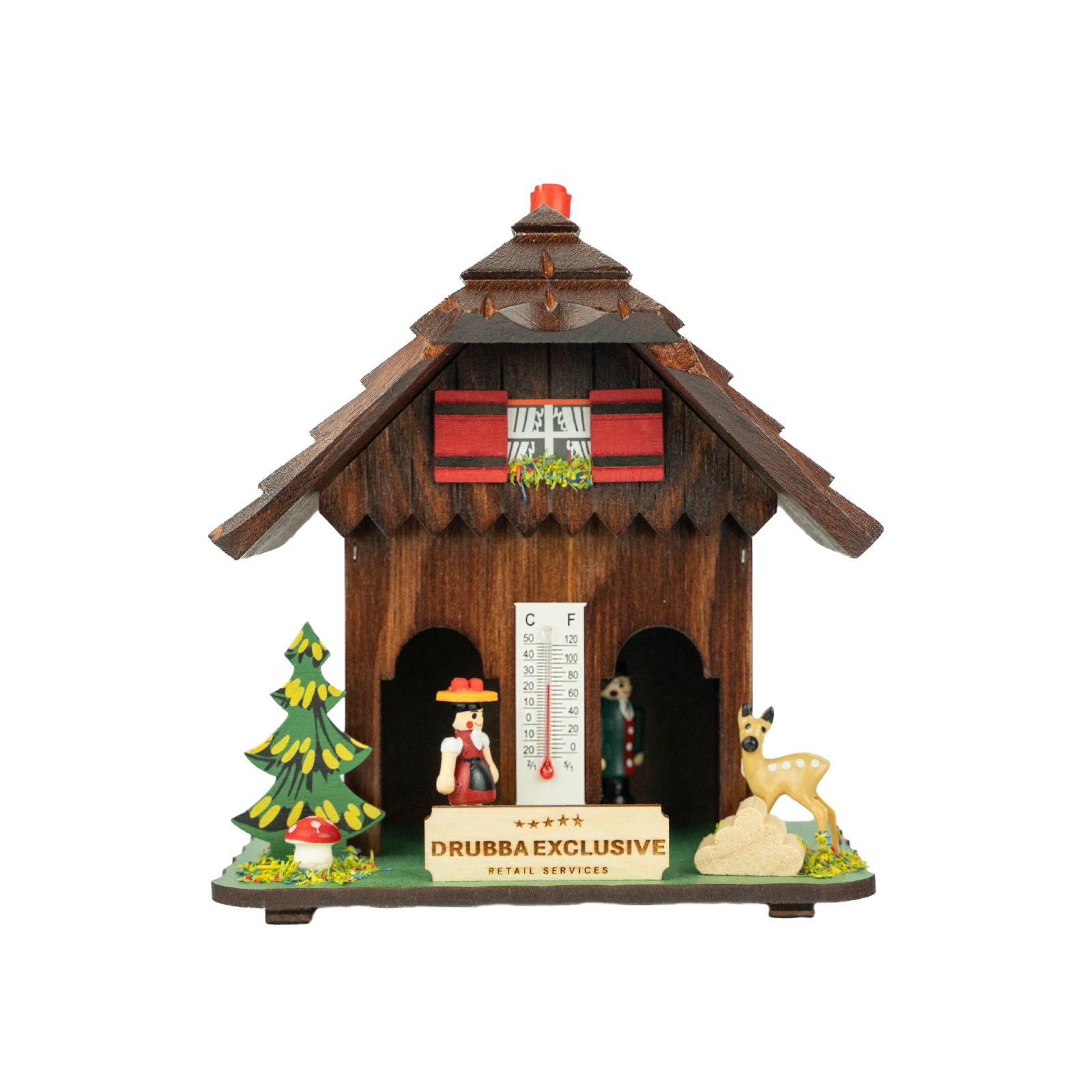 Weather House Black Forest Carved