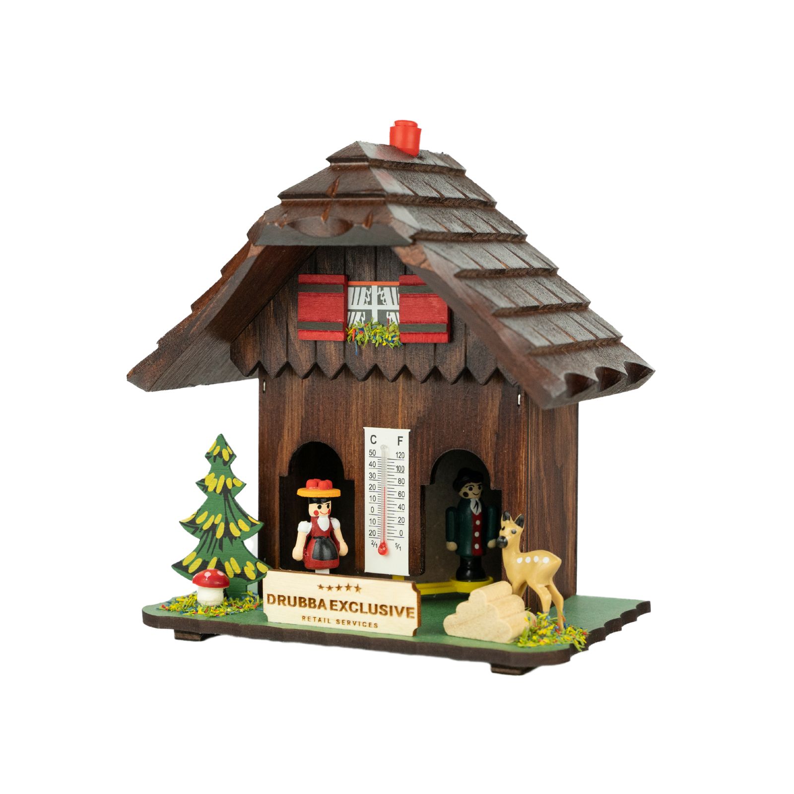 Weather House Black Forest Carved